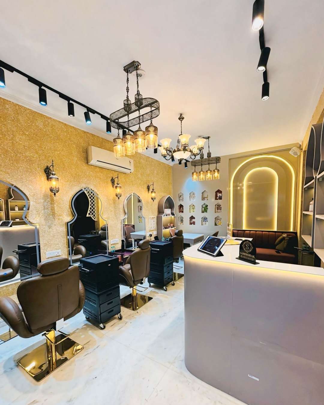 Inside Sammohak Salon — a luxury unisex salon in Pratap Nagar, Jaipur